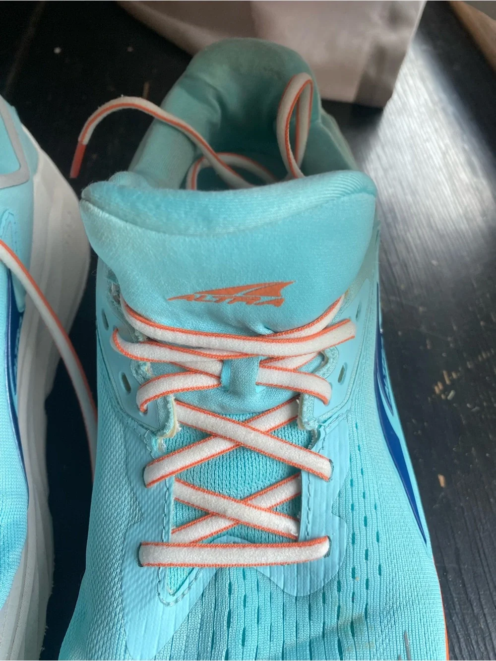 Altra Women's Aqua Running Shoes with Orange Accents